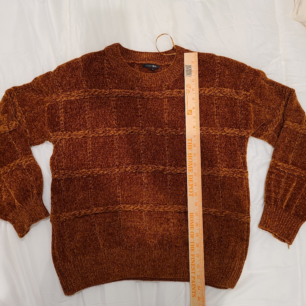 Chenille braided detail sweater